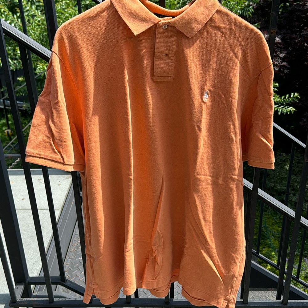 Vintage Ralph Lauren Orange Polo Shirt Size XXL